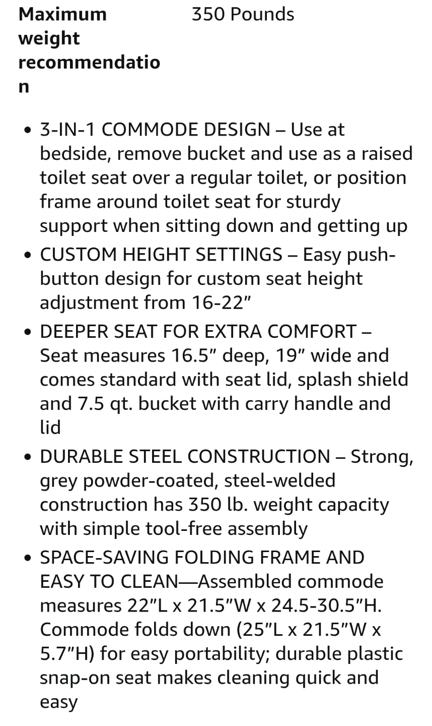 Medline Bedside Commode- Brand New 🛏️🚽✨ - photo 5