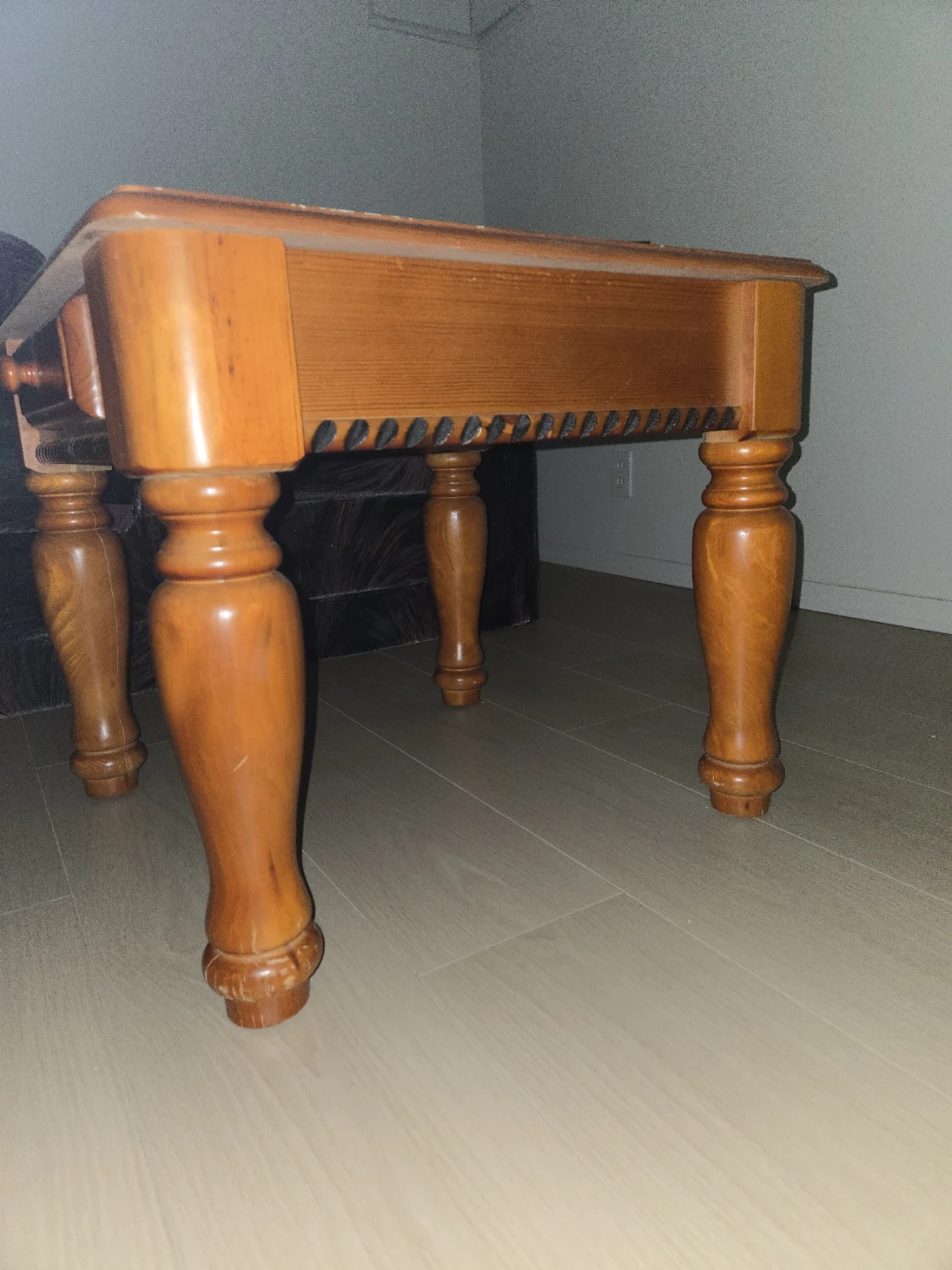 Wooden Coffee Table with Drawer - photo 2