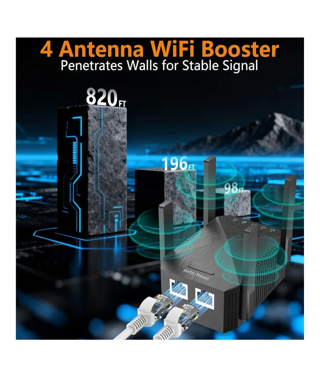 EDTISKE WiFi Extender Signal Booster for Home 5G - photo 3