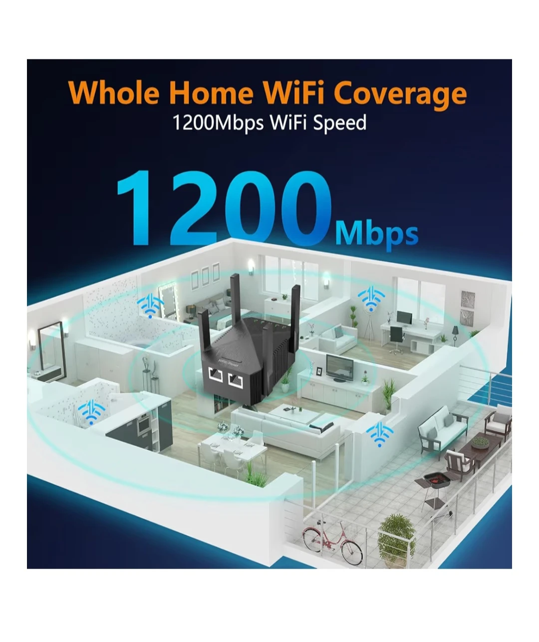 EDTISKE WiFi Extender Signal Booster for Home 5G - photo 4