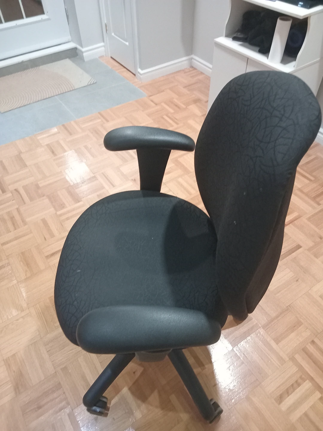 Black Office Chair with Adjustable Arms - photo 2