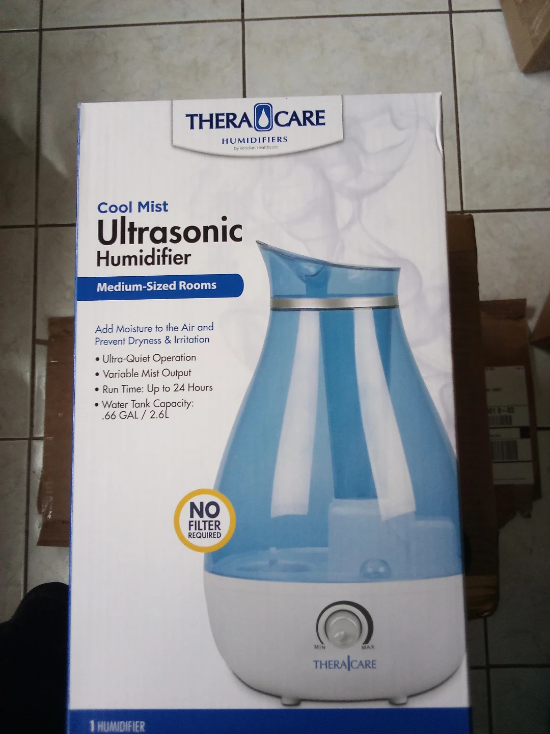 TheraCare Cool Mist Ultrasonic Humidifier Medium-Sized Rooms