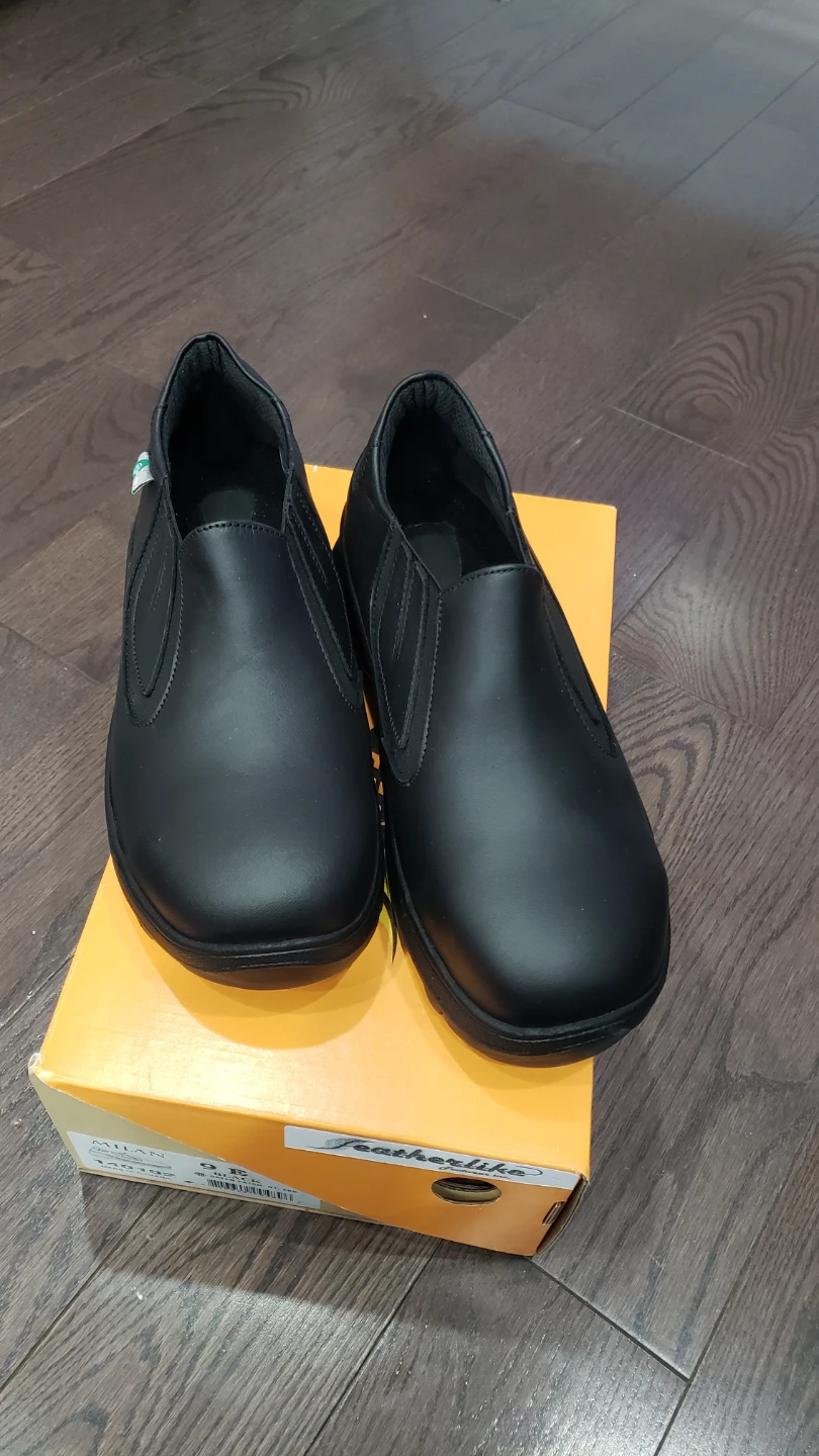 Featherlike Milan Black Slip-On Work Shoes - Size 9E - photo 2