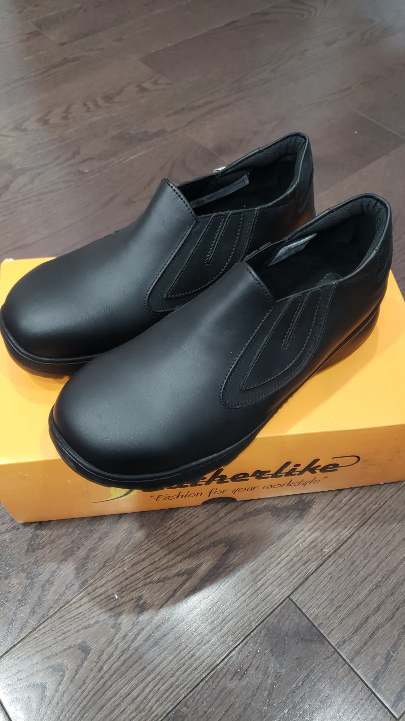 Featherlike Milan Black Slip-On Work Shoes - Size 9E - photo 3