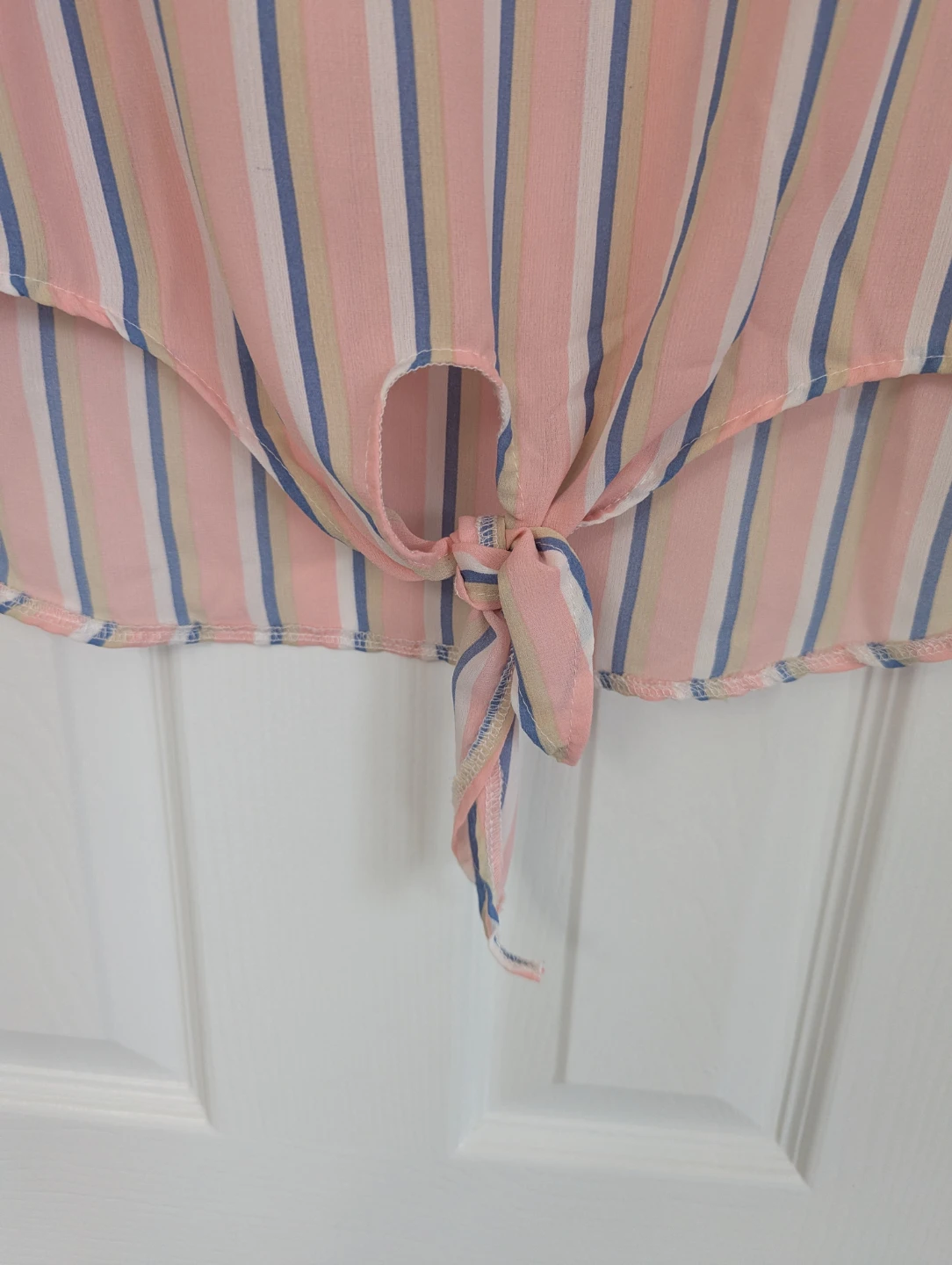 Route 3 Striped Tie-Front Blouse - photo 3