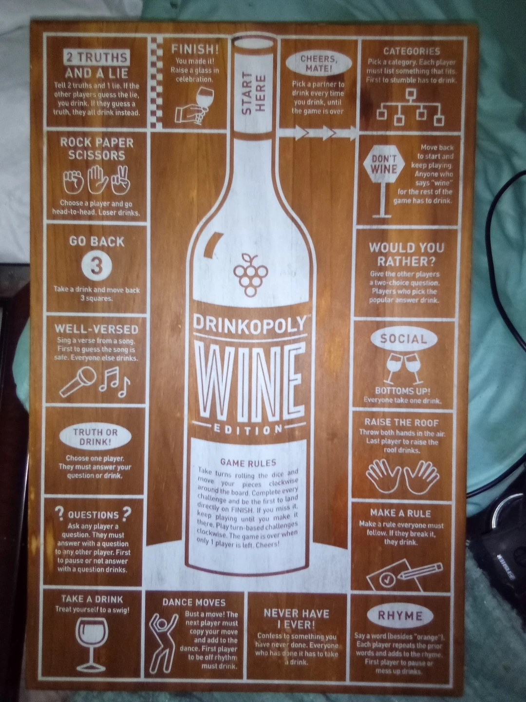 Drinkopoly Wine Edition Board Game