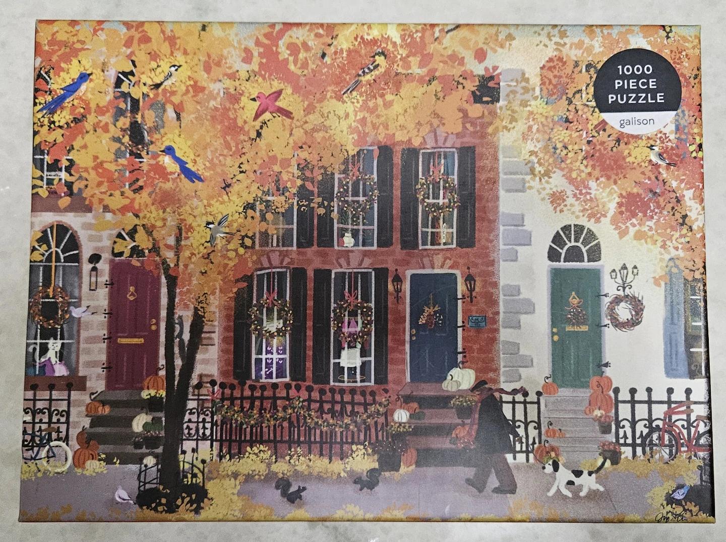 Gallison 1000 Piece Puzzle - Autumn in the Neighborhood