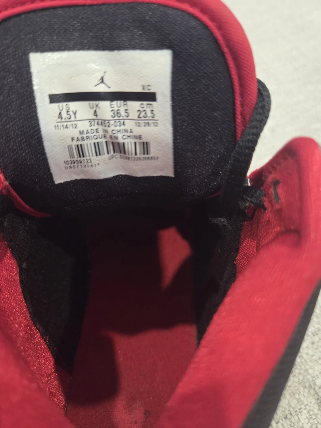 Kids Jordan High Top Sneakers size 4.5y - photo 4