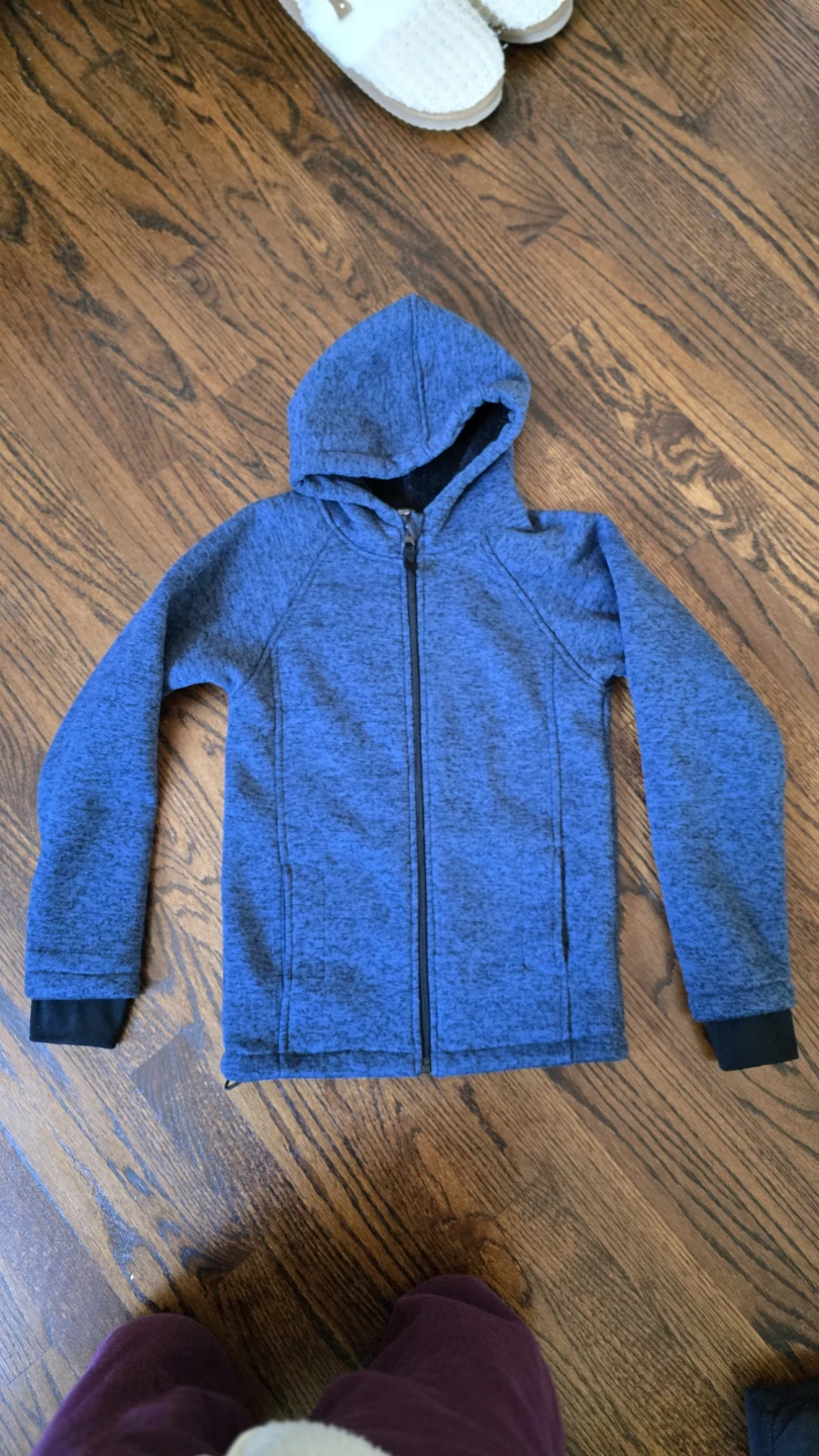 Kids Blue Fleece Lined Hoodie Size 11-12Y