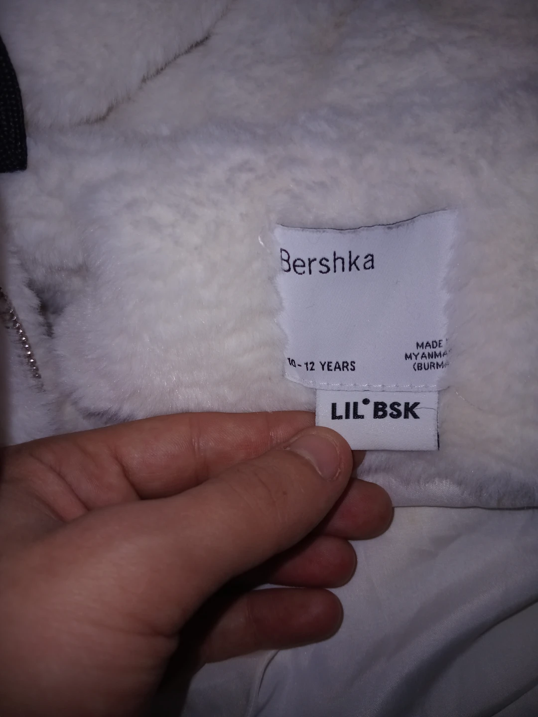 Bershka White Fleece Hooded Jacket - photo 3