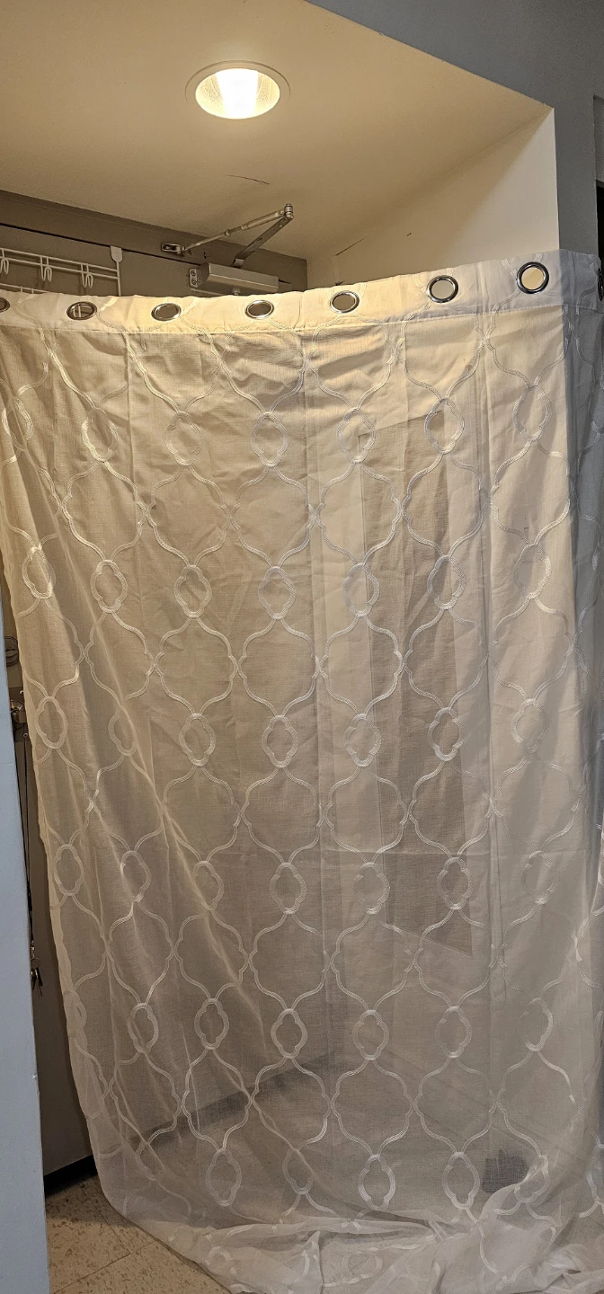 4 Sheer Curtains with Geometric Pattern🌱 - photo 2