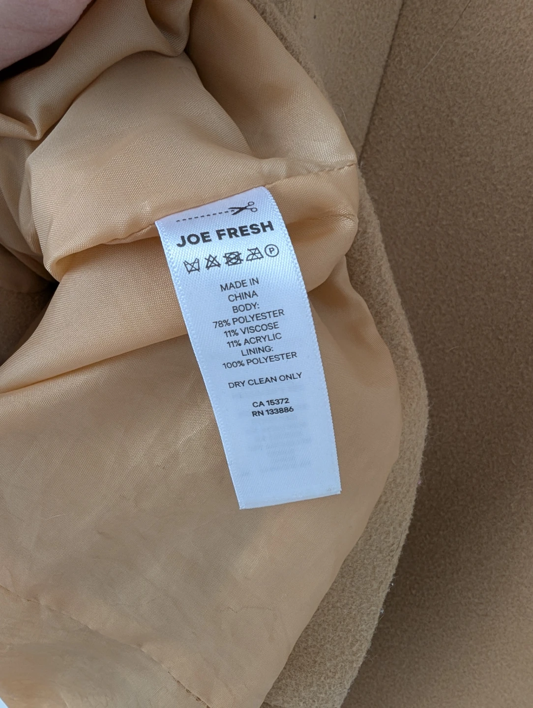 Joe Fresh Women's Camel Coat - Size XS - photo 2