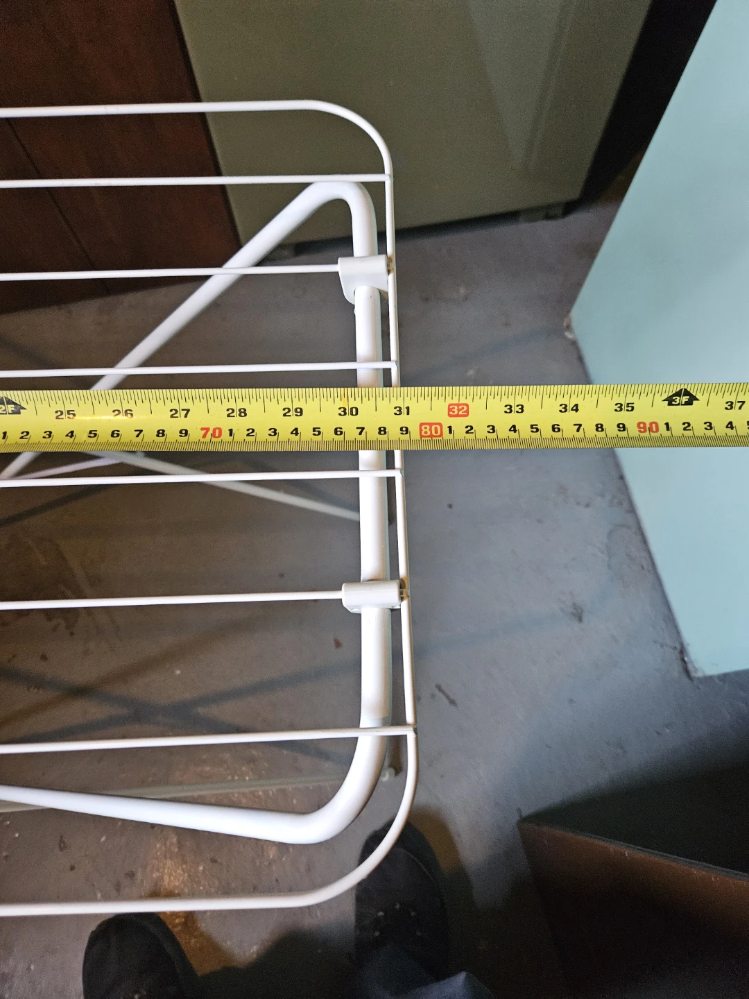 White Folding Clothes Drying Rack - photo 5