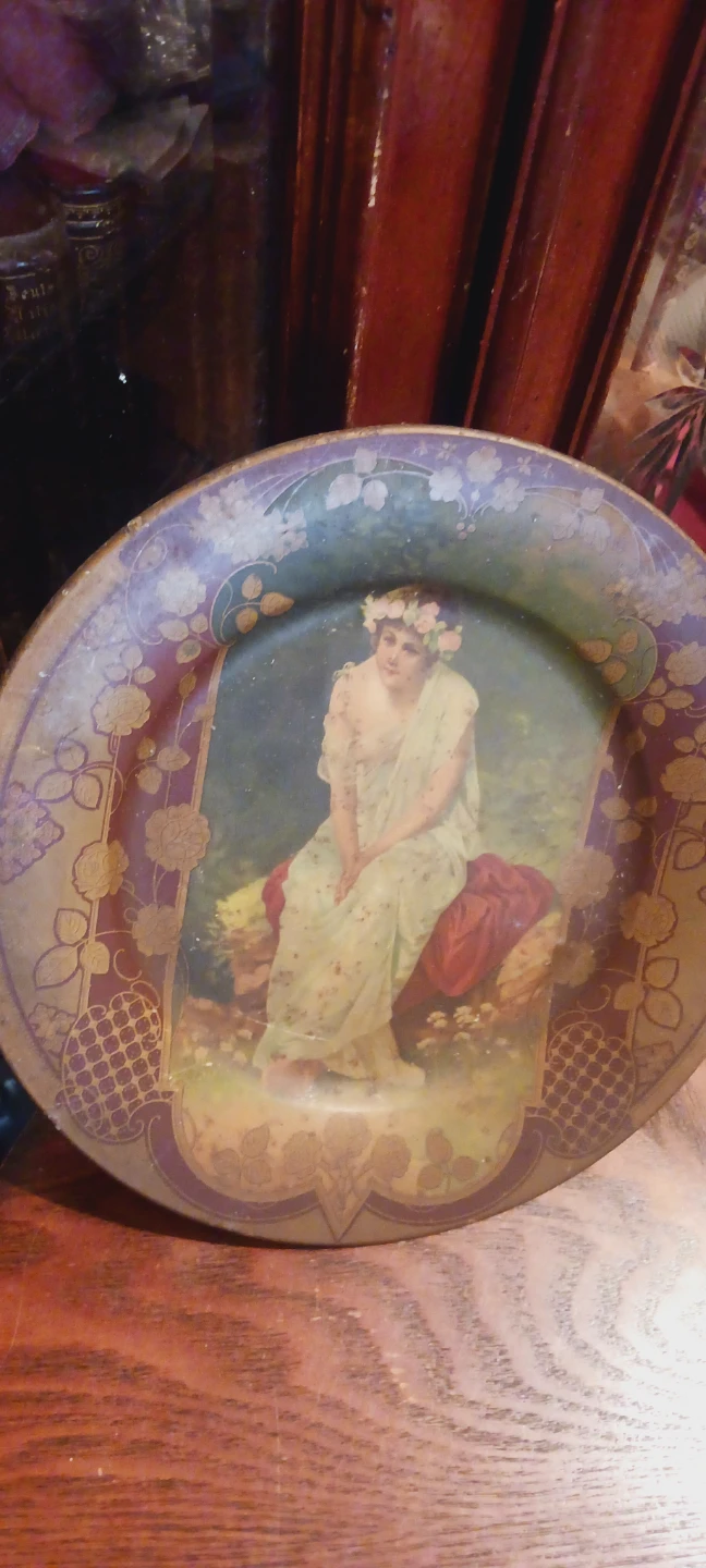 Antique Art Nouveau Vienna Austria Decorative Plate - photo 3