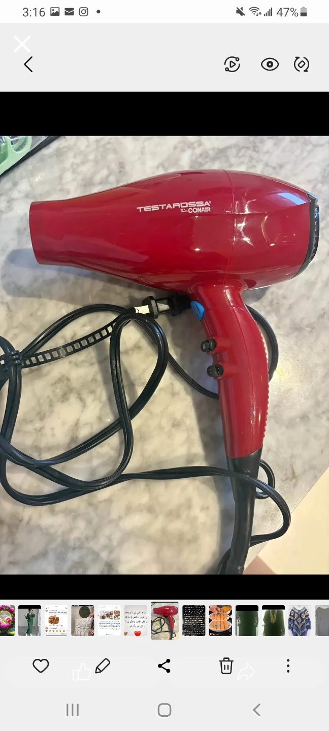 Conair Testarossa Hair Dryer professionnels