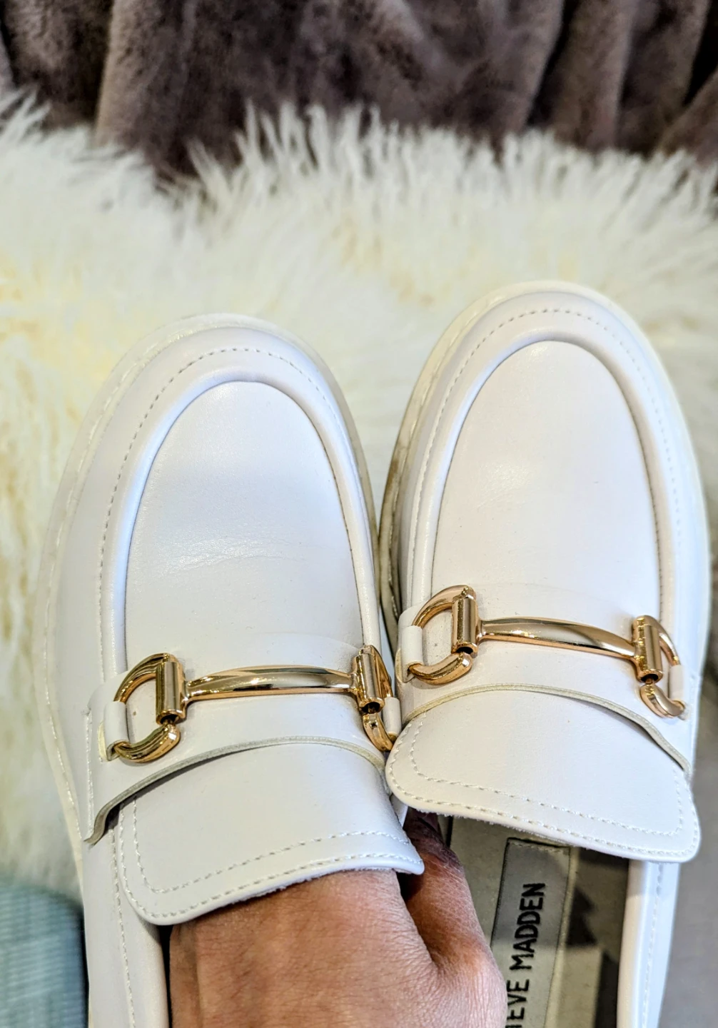 Steve Madden "Approach" White Loafer Shoes - Size 37 - photo 3