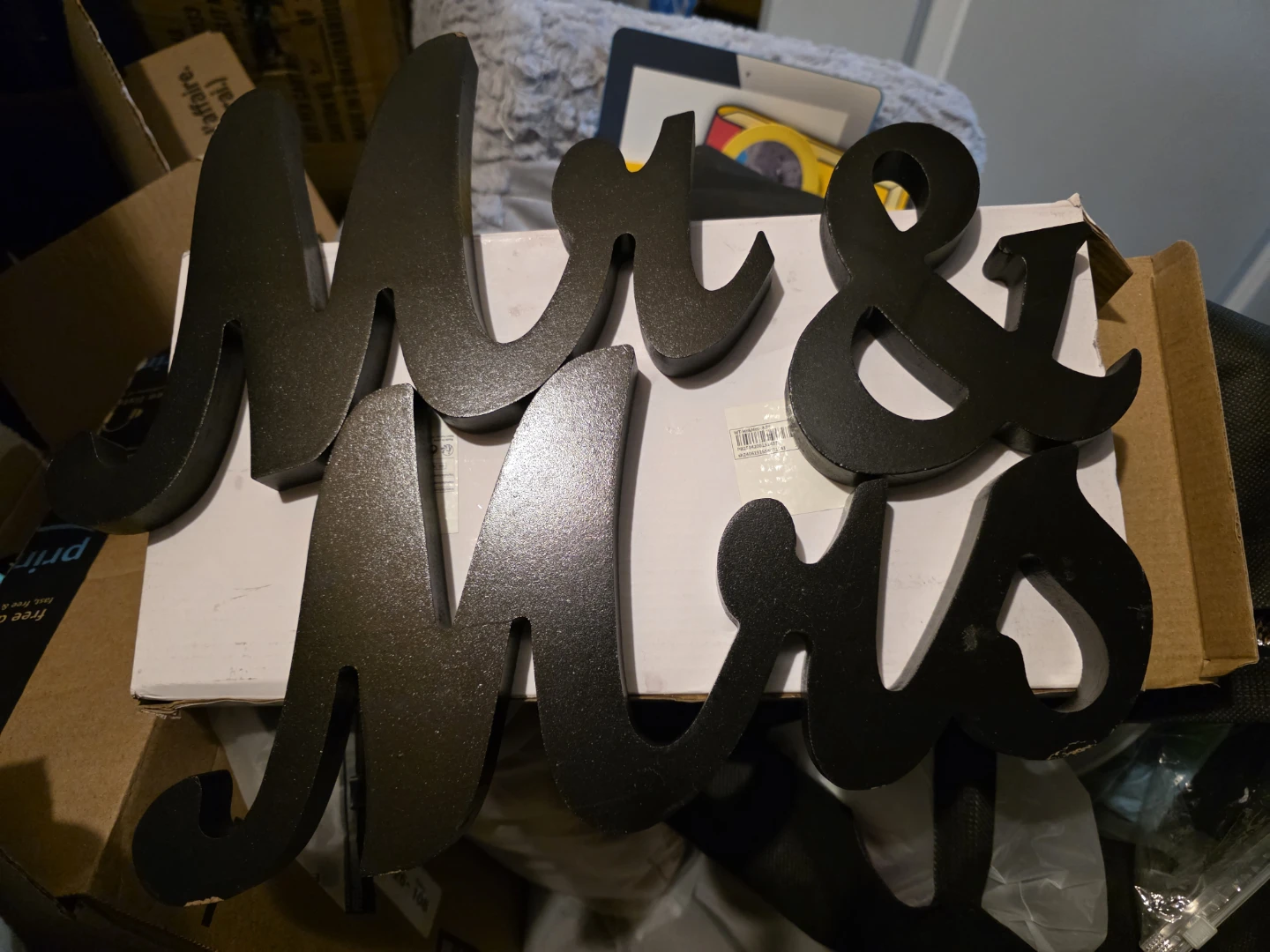Mr & Mrs Wedding Sign Letters