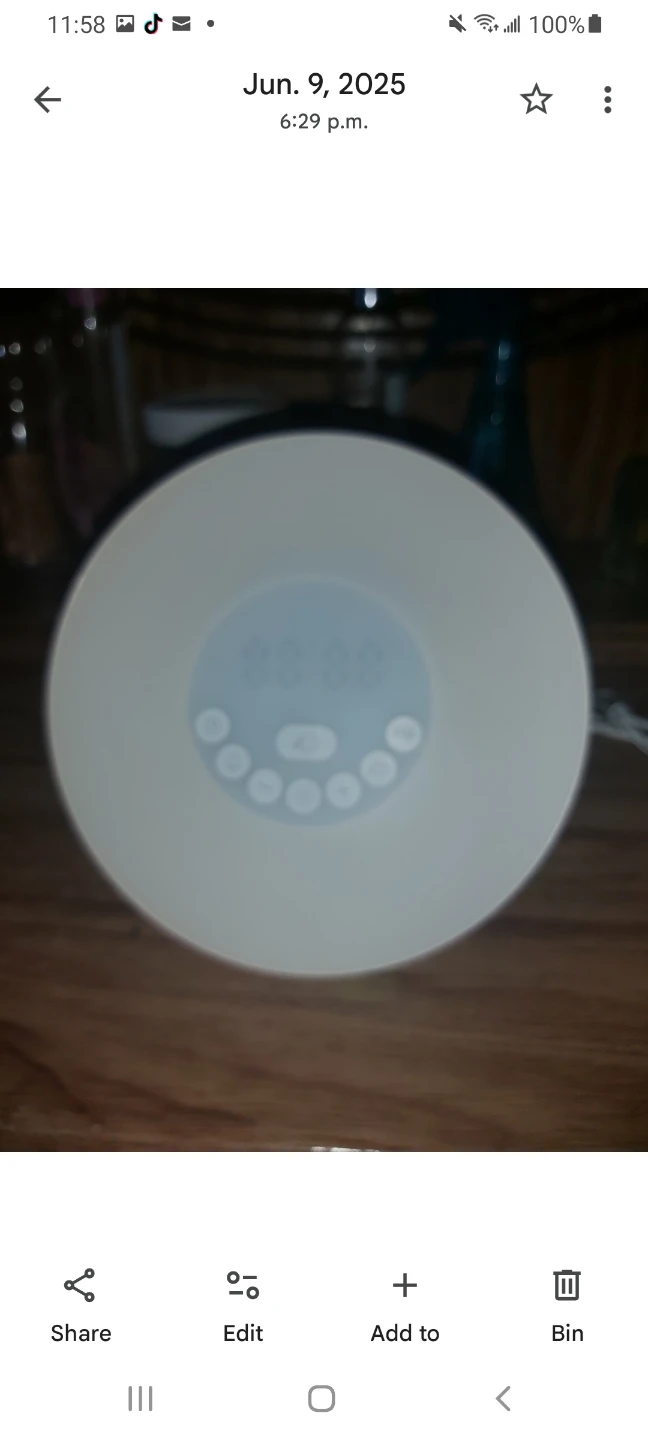 White Alarm Clock with Date Display