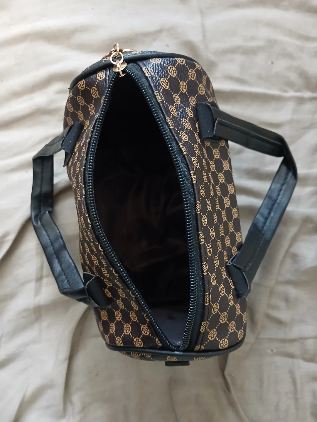 Vintage Style Monogram Barrel Tote Handbag - photo 5