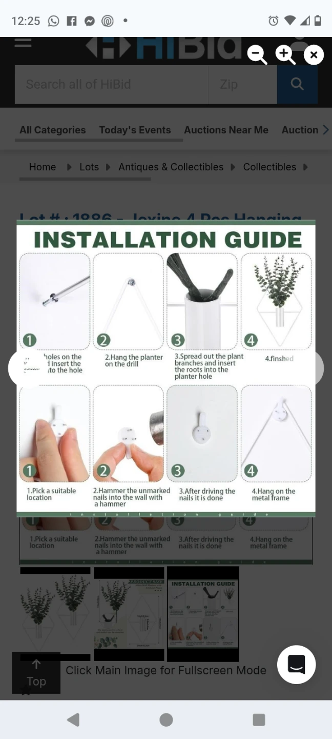 2 Sets Wall Planters with Artificial Plants
