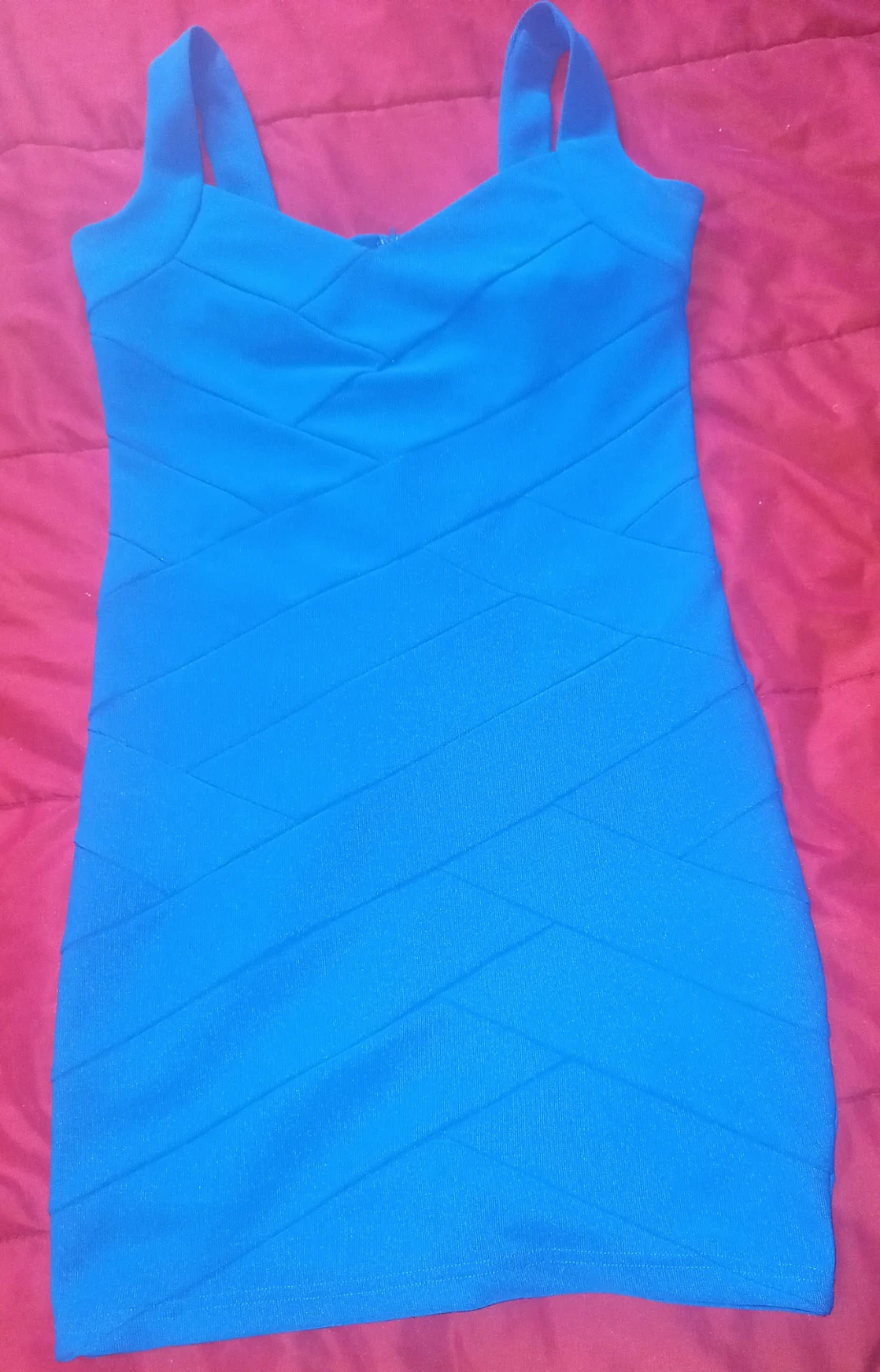 Dynamite Blue Bandage Style Dress
