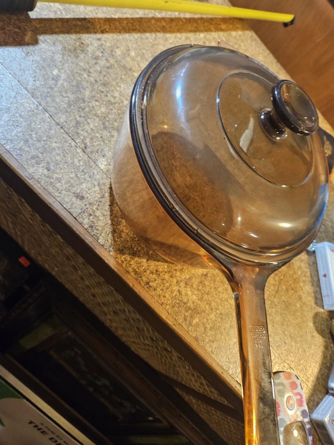 Amber Glass Saucepan with Lid - photo 4