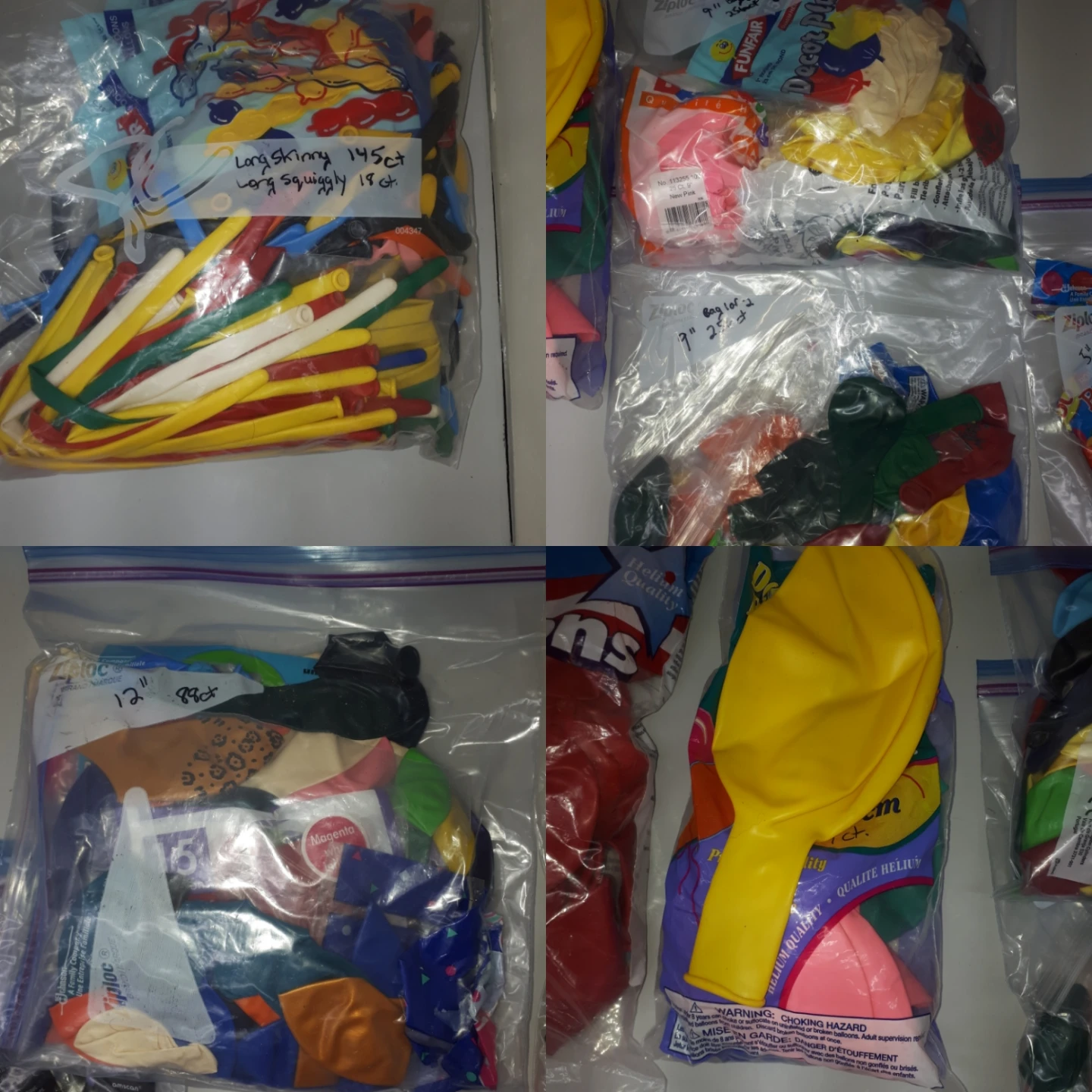Assorted Balloons and Balloon animal balloons with pump