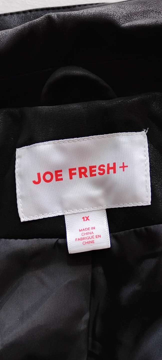 NEW. $15Joe Fresh+ Women's Faux Leather Moto Jacket Size 1X - photo 5