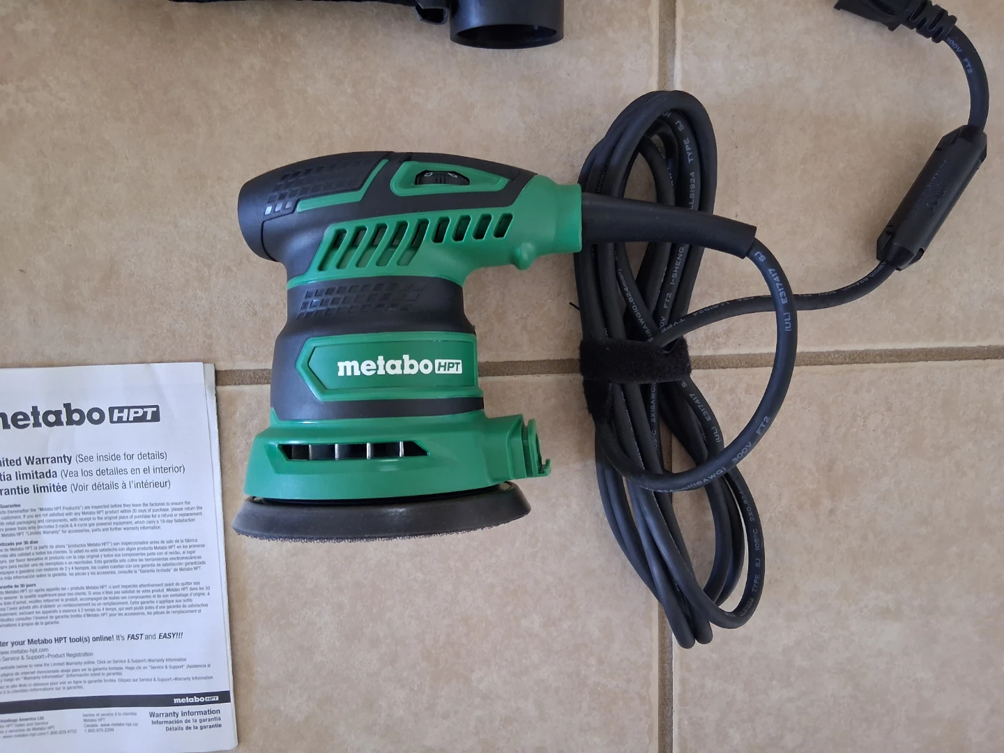 Metabo HPT 5" Random Orbit Sander SV13YS T