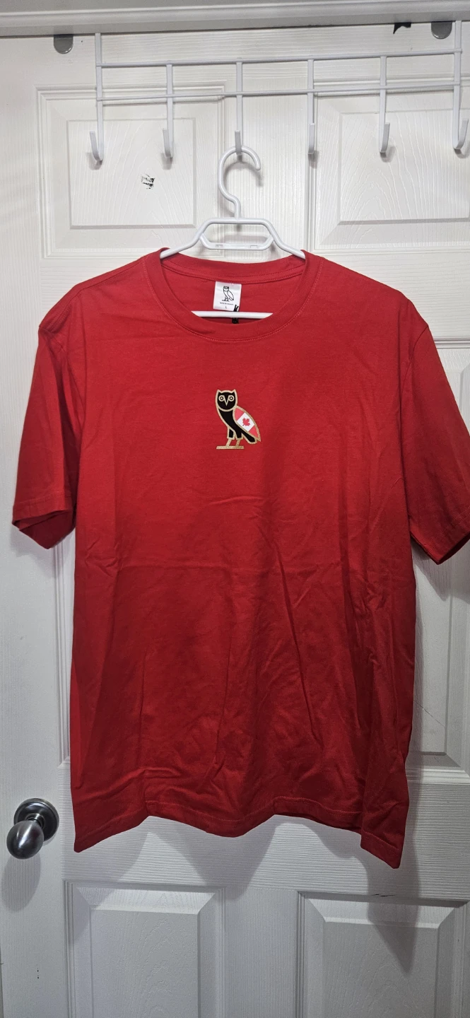 OVO Canada Owl Red T-Shirt Size L