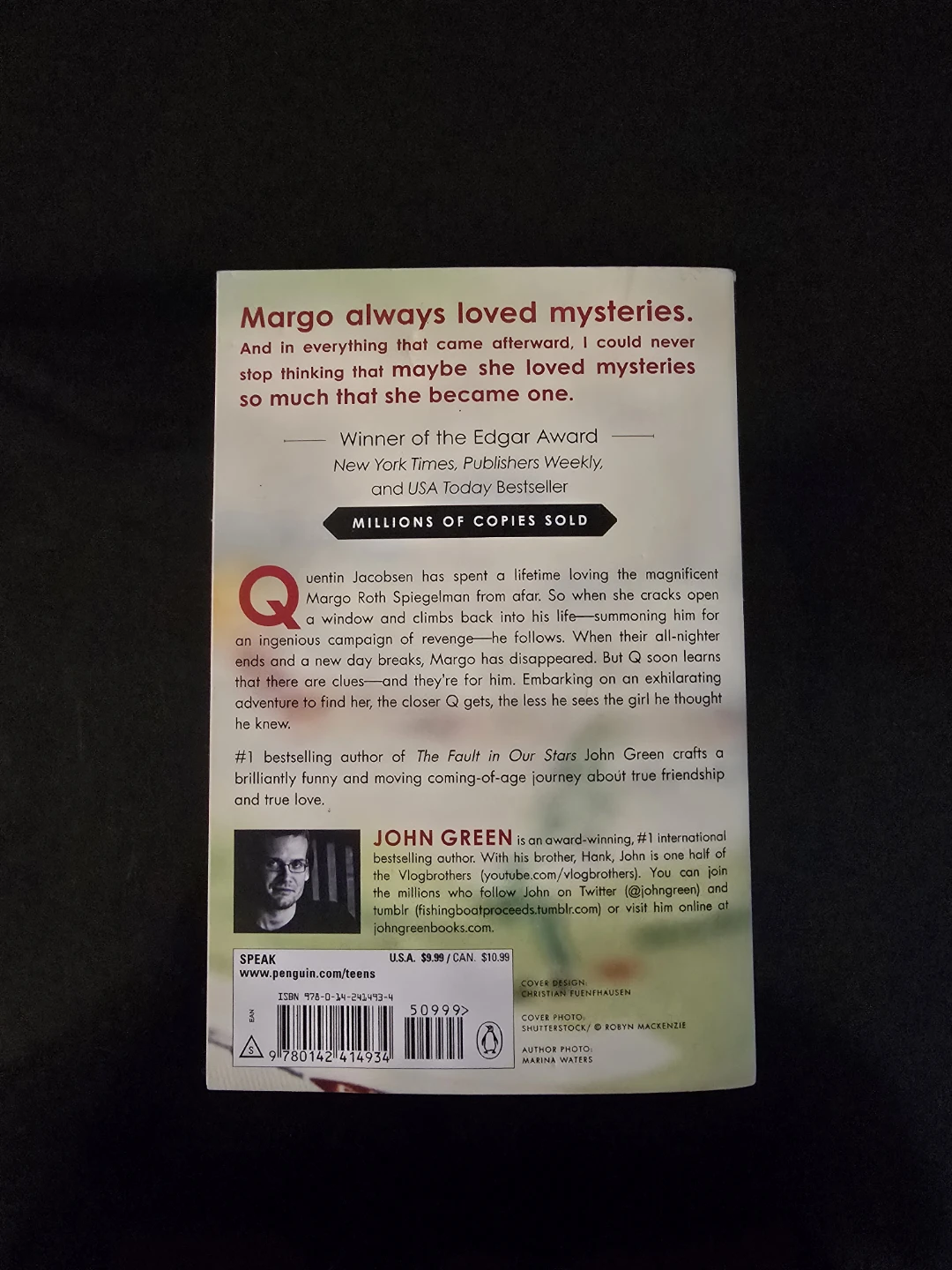Paper Towns by John Green Paperback Book - photo 2