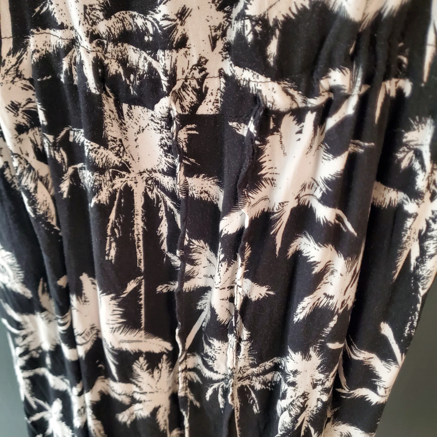 Black and White Palm Tree Sundress - photo 3