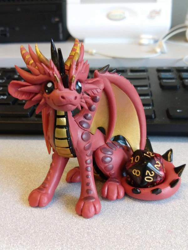 🌱 Dragons & Beasties Inferno Dice Dragon. Rare collectable.