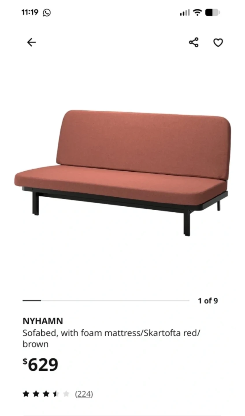 IKEA NYHAMN Sofa Bed – Gently Used (2024) - photo 5