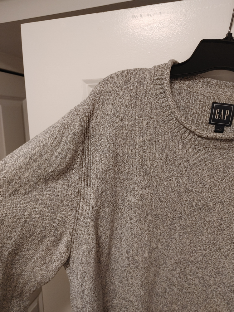 GAP Men's Grey Speckled Crew Neck Sweater Size LG - photo 4