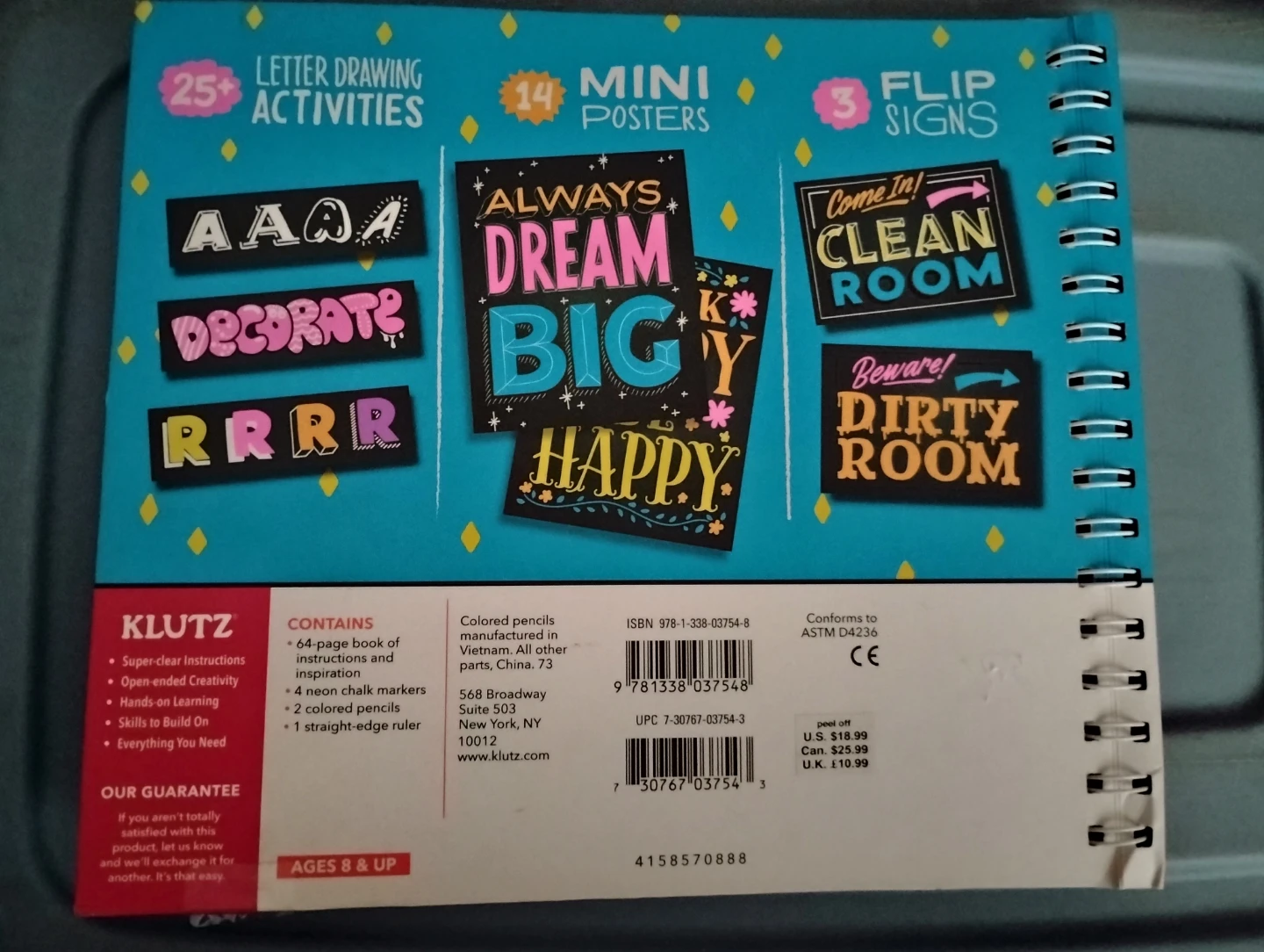 Klutz Neon Chalk Lettering Book with Markers - photo 4