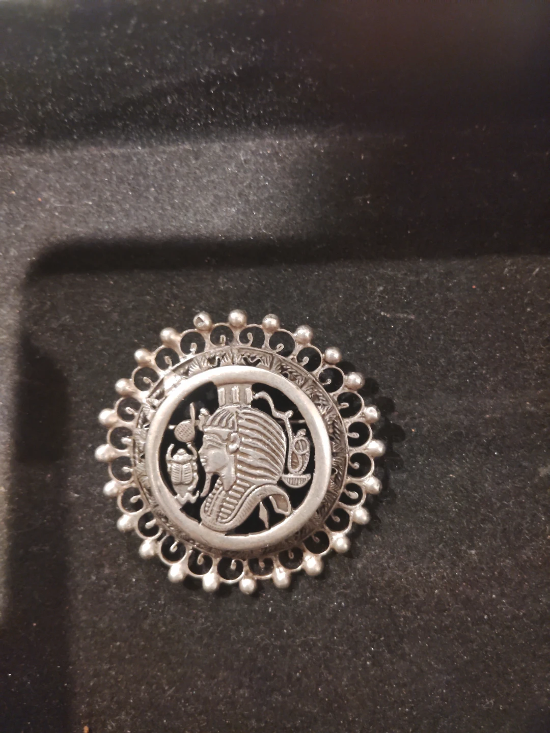 Vintage Egyptian Pharaoh Brooch