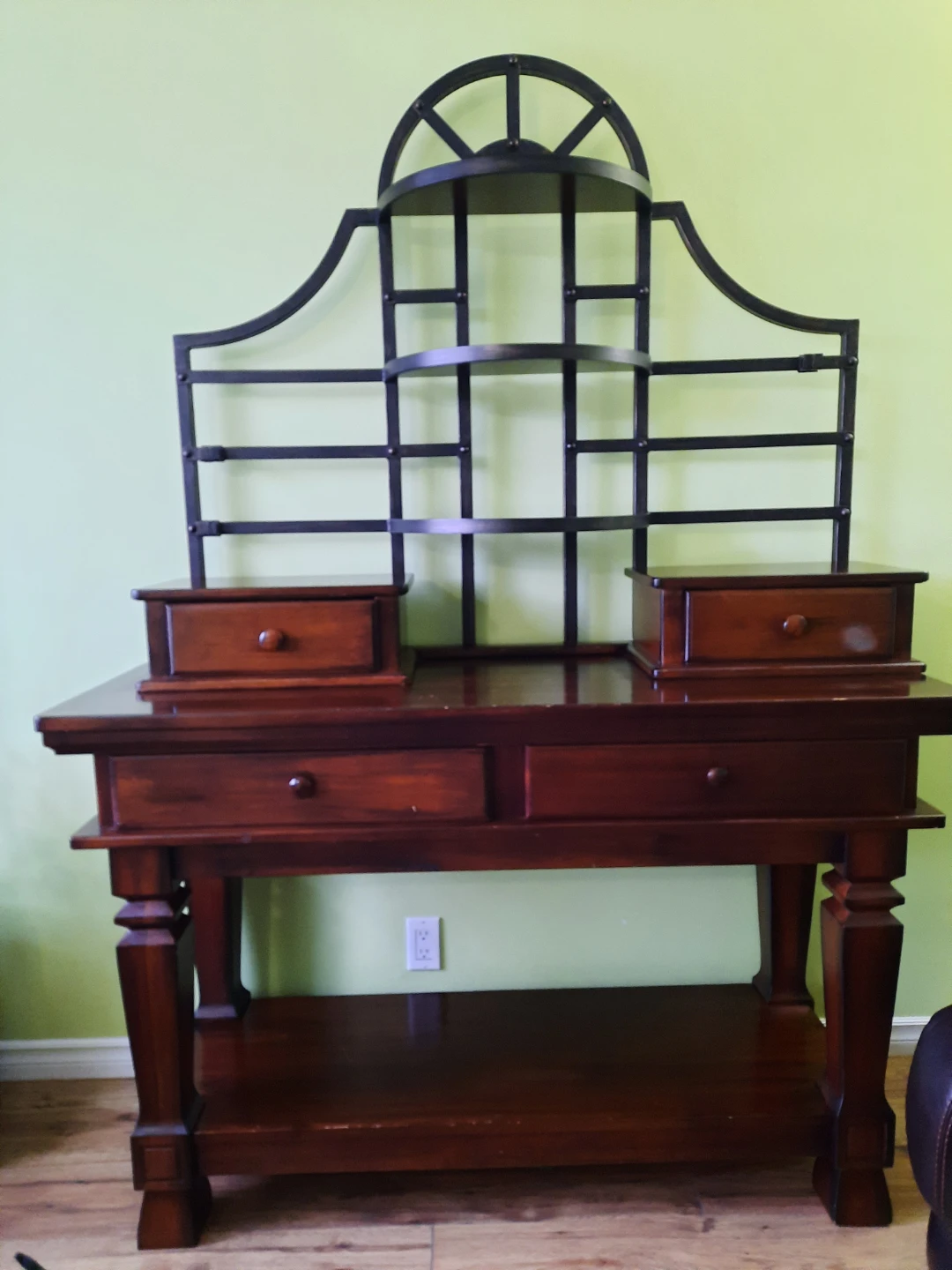 Console table with shelving unit