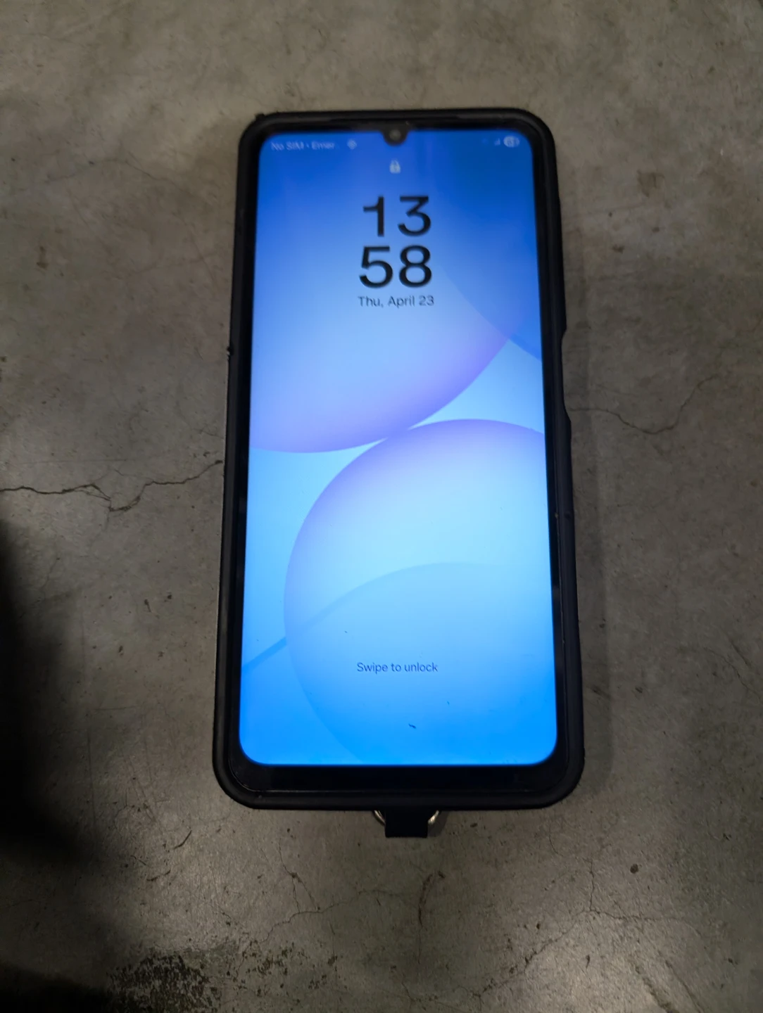 Silver Android Smartphone with Ring Holder
