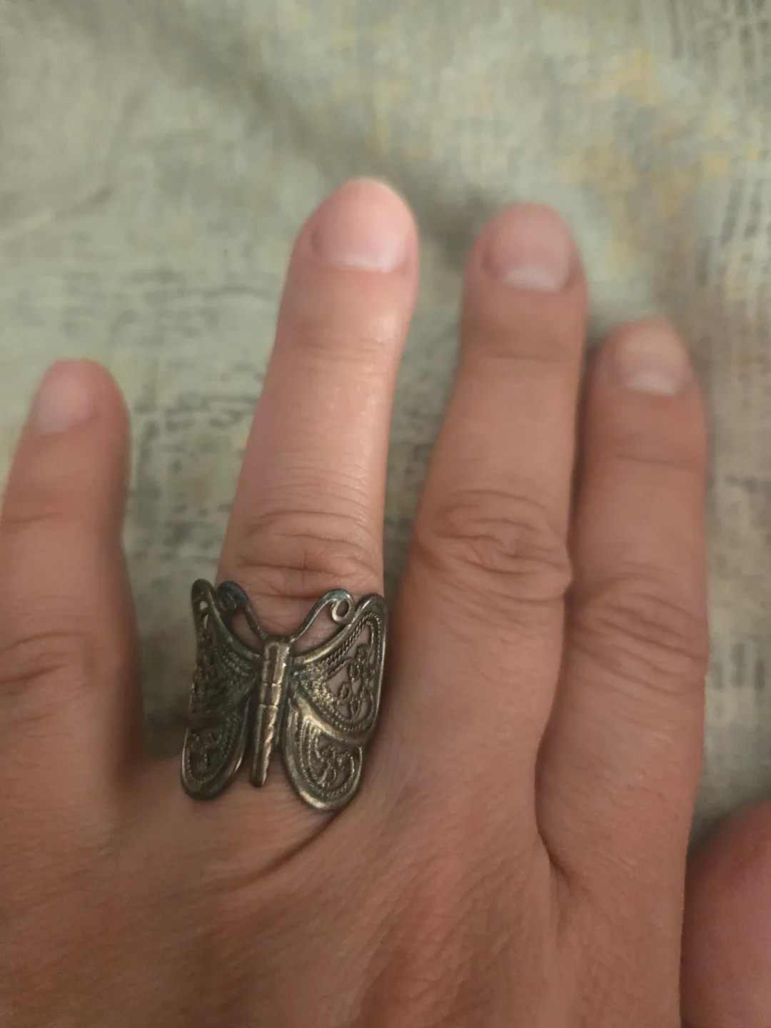 Butterfly filigree ring