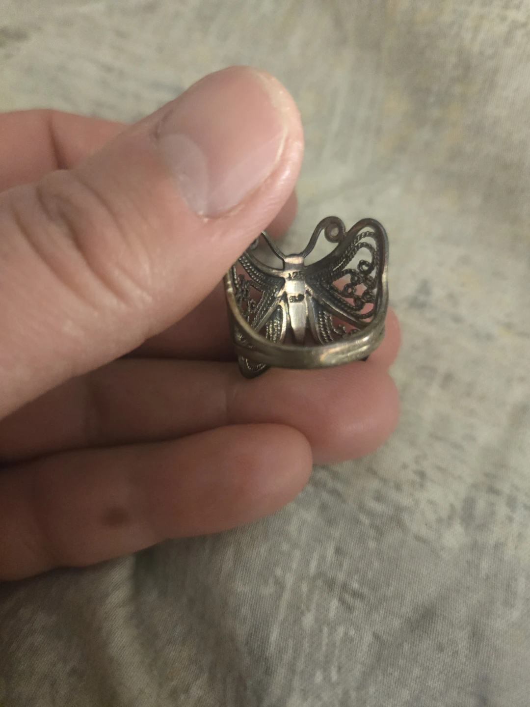 Butterfly filigree ring - photo 2
