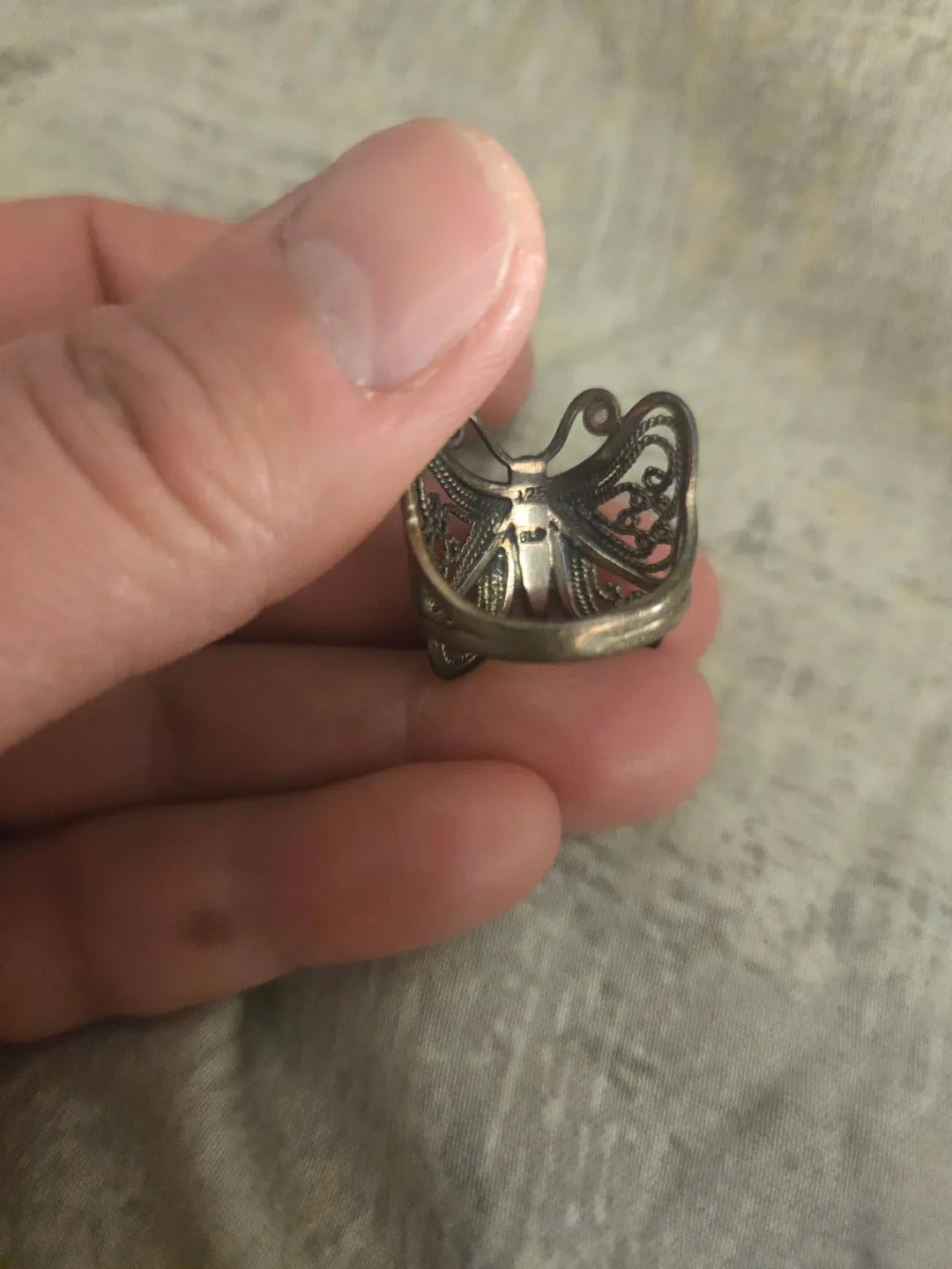 Butterfly filigree ring - photo 2