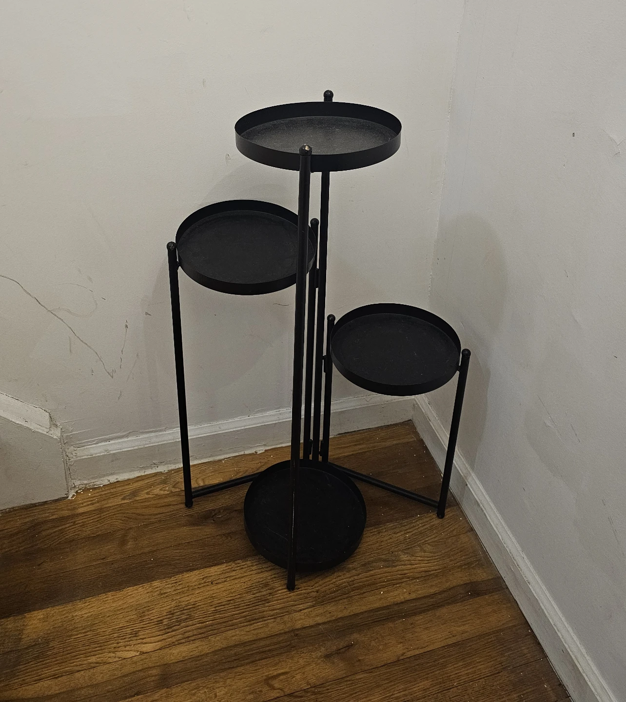 Black Metal Tiered Plant Stand