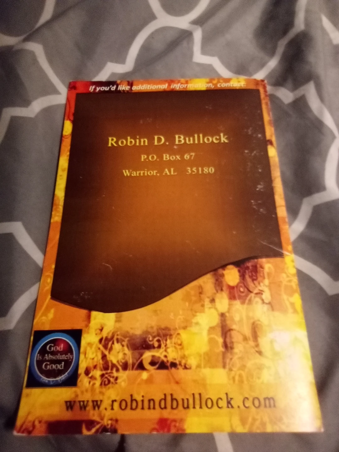 Jesus Why It Is The Way It Is Pamphlet by Robin D. Bullock - photo 2