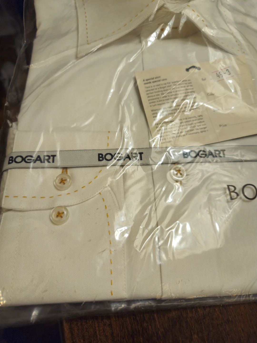 Bogart Man White Dress Shirt - Size Large - photo 2