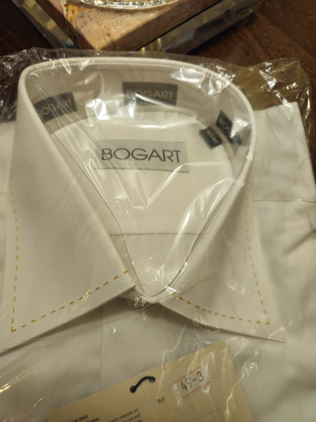 Bogart Man White Dress Shirt - Size Large - photo 3