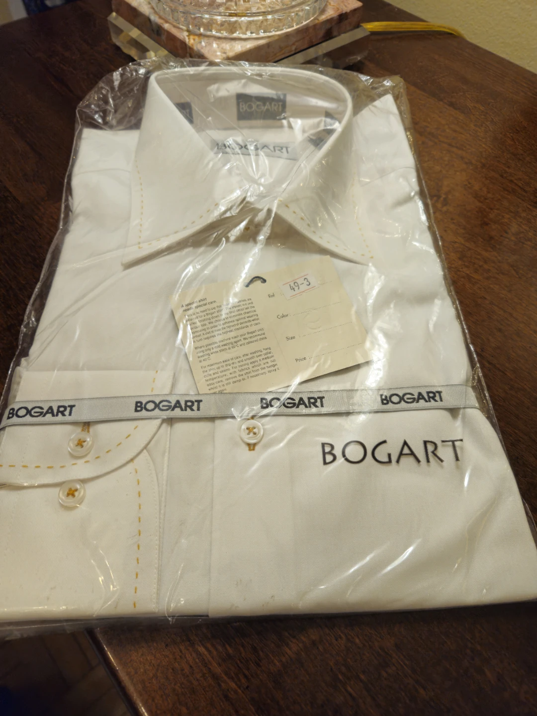 Bogart Man White Dress Shirt - Size Large - photo 4