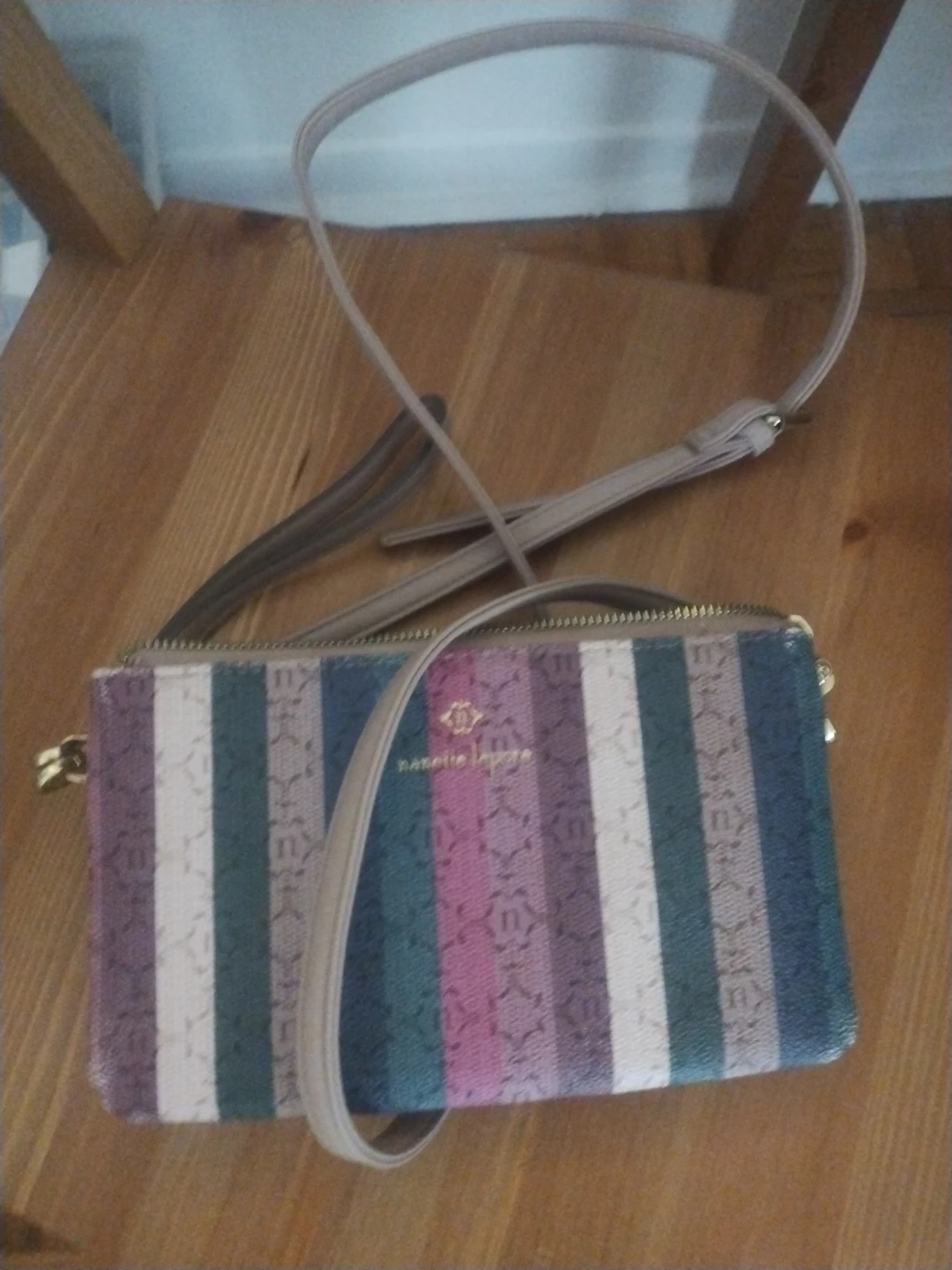 Nanette Lepore Striped Crossbody Bag 🌱
