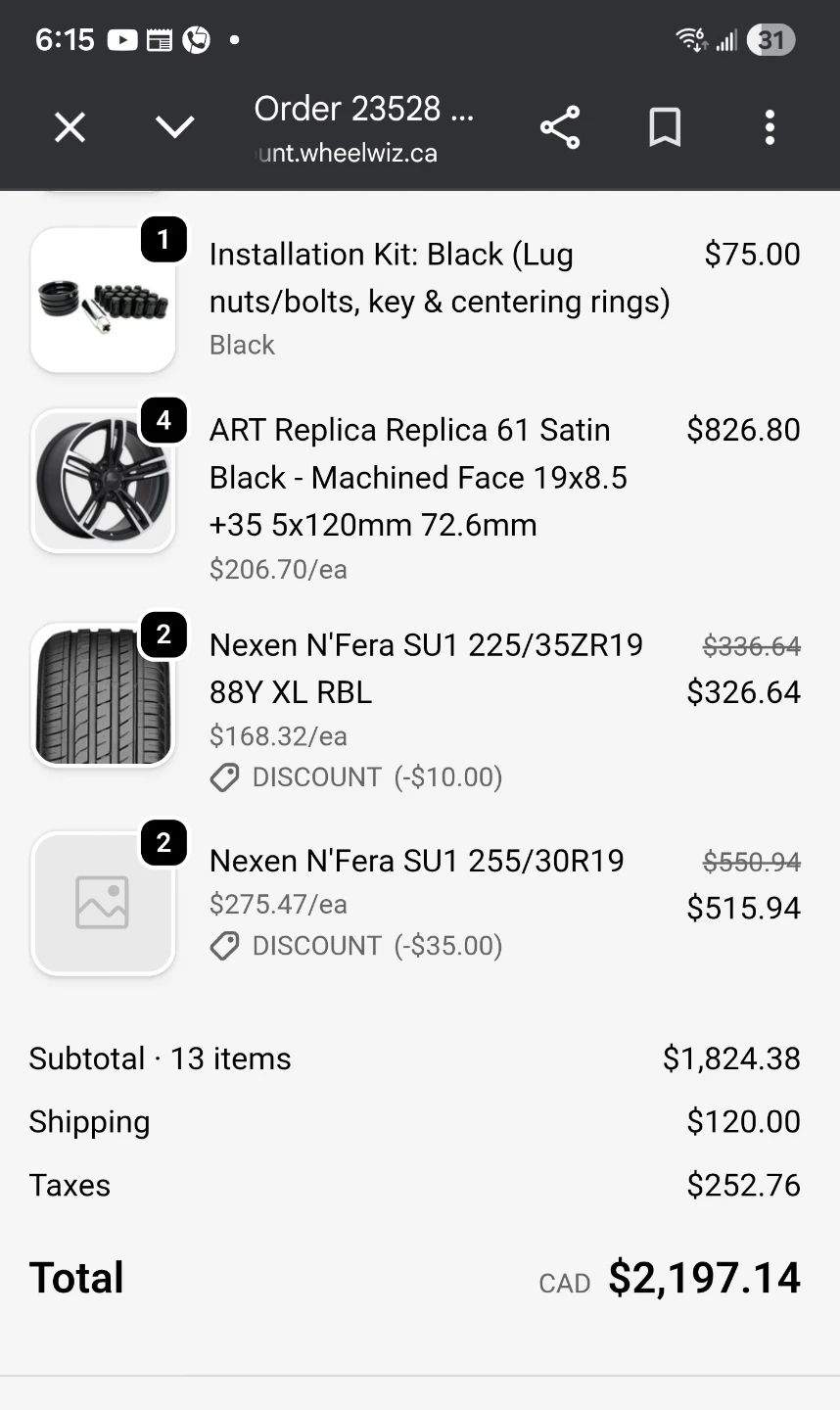 ART Replica alloy & Nexen Tires