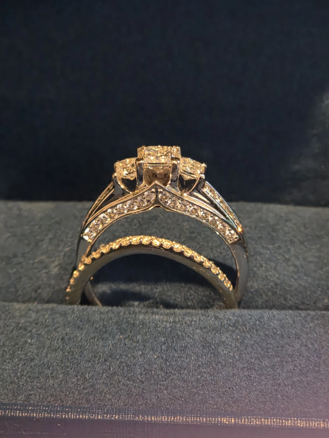 Diamond Engagement Ring with Wedding Band